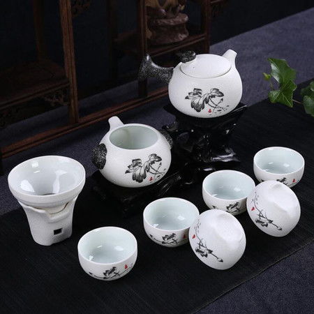 商务礼品10头雪花釉茶具套装陶瓷礼品功夫茶具整套可定制 08款10头雪花釉茶具套装